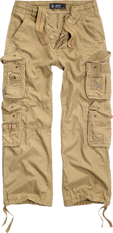 Brandit Authentic Cargo Pants: Beige