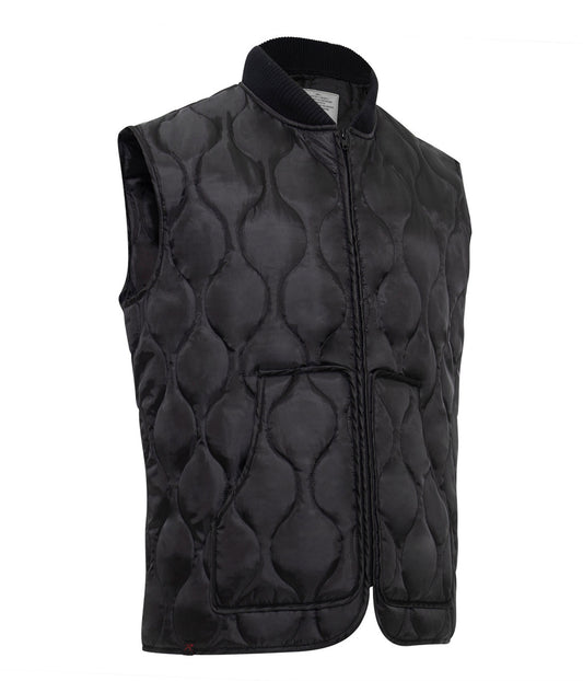 Rothco Quilted Woobie Vest: Black