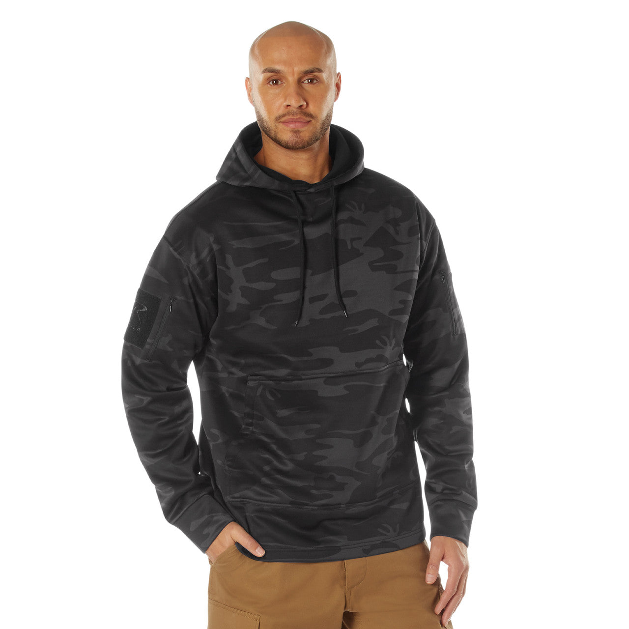 Rothco Concealed Carry Hoodie: Midnight Black Camo