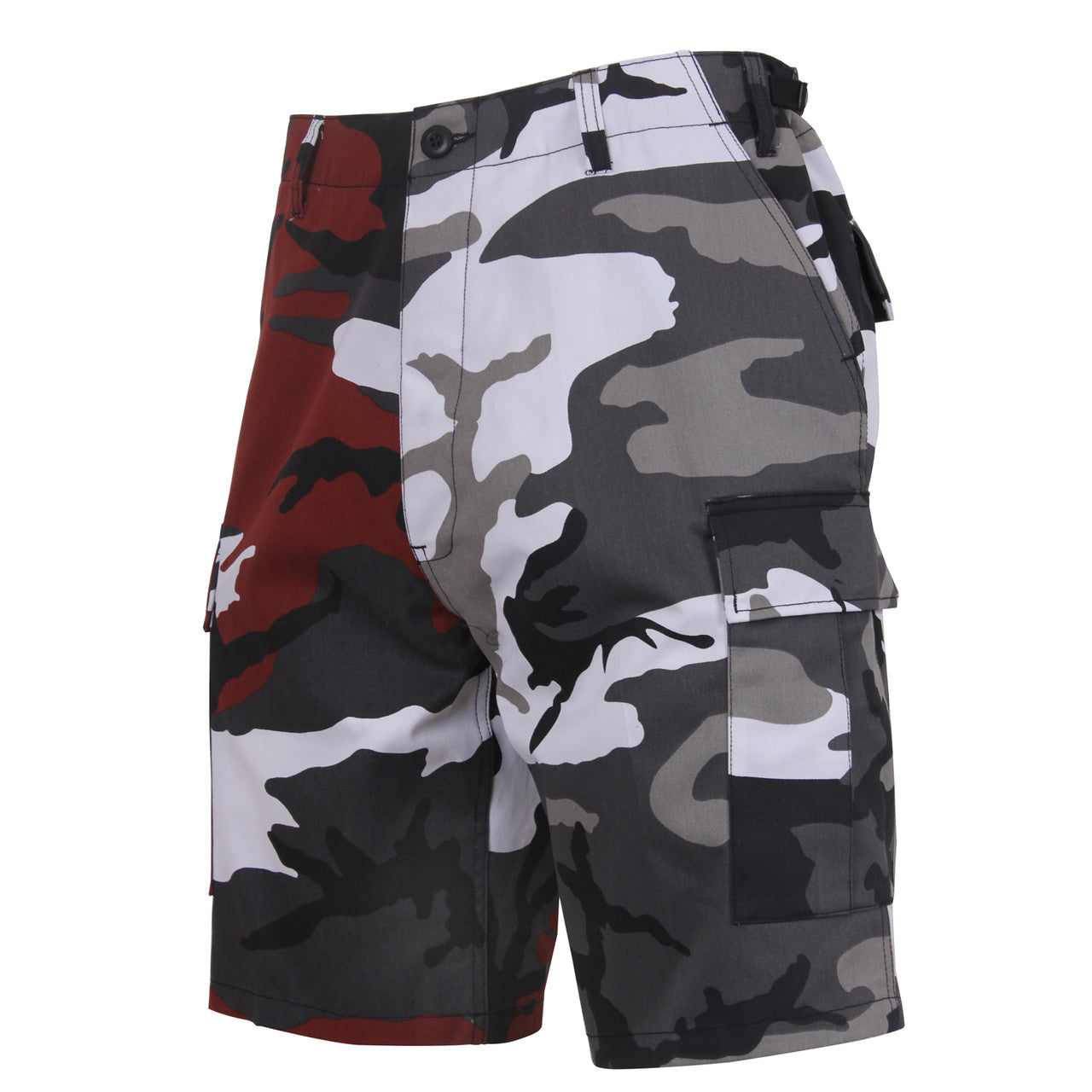 Rothco Two-Tone Camo BDU Shorts: Red Camo / City Camo