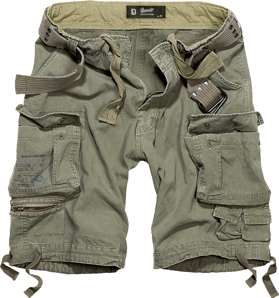 Brandit Relaxed Cargo Shorts: Olive Drab