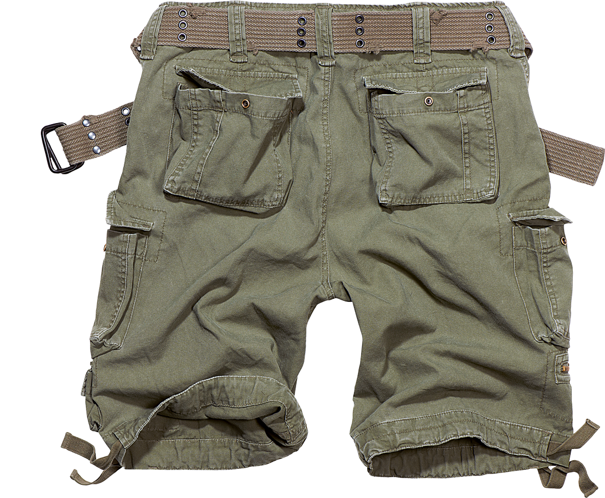 Brandit Relaxed Cargo Shorts: Olive Drab
