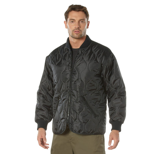 Rothco Concealed Carry Quilted Woobie Jacket: Black