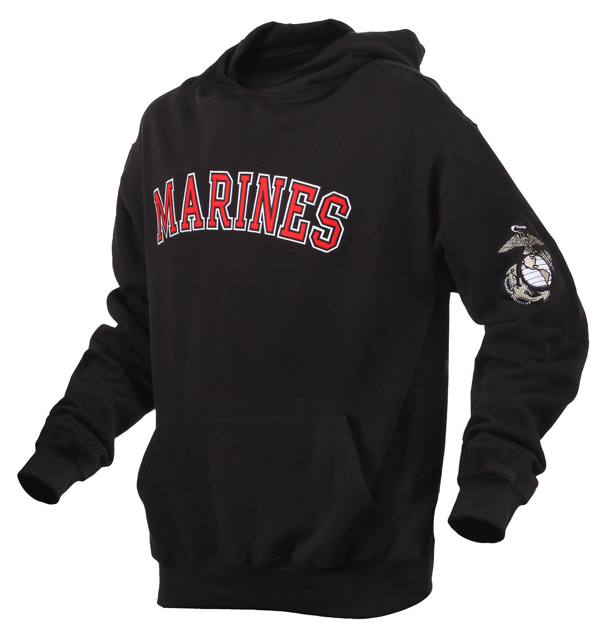 Rothco Military Embroidered Pullover Hoodie: Marines