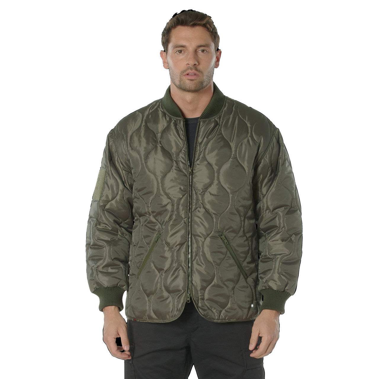 Rothco Concealed Carry Quilted Woobie Jacket: Olive Drab