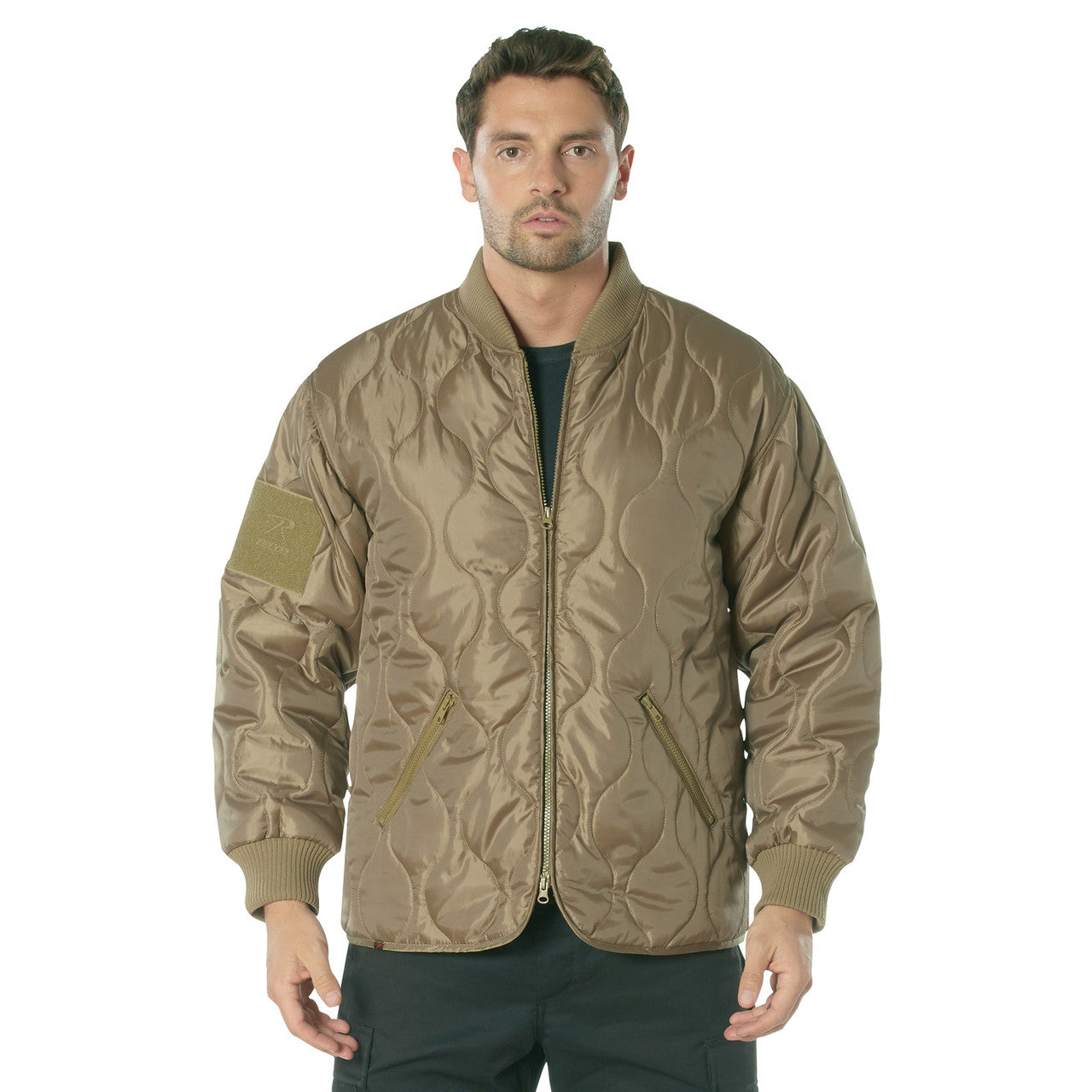 Rothco Concealed Carry Quilted Woobie Jacket: Coyote Brown