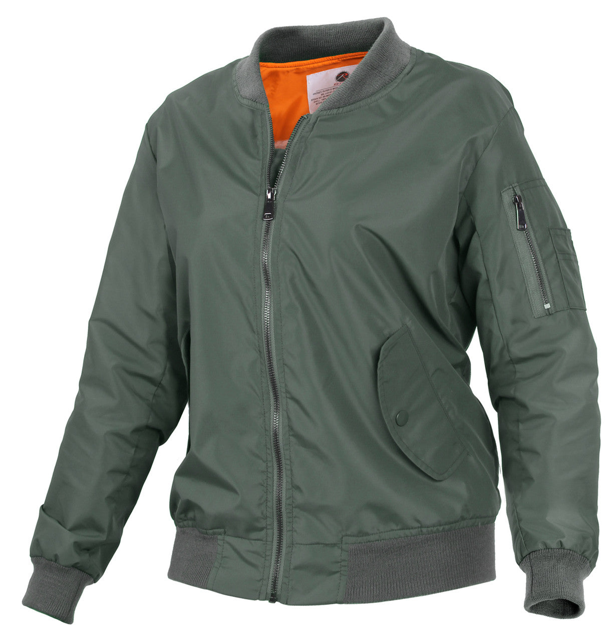 Rothco Women's Lightweight MA-1 Flight Jacket: Sage Green