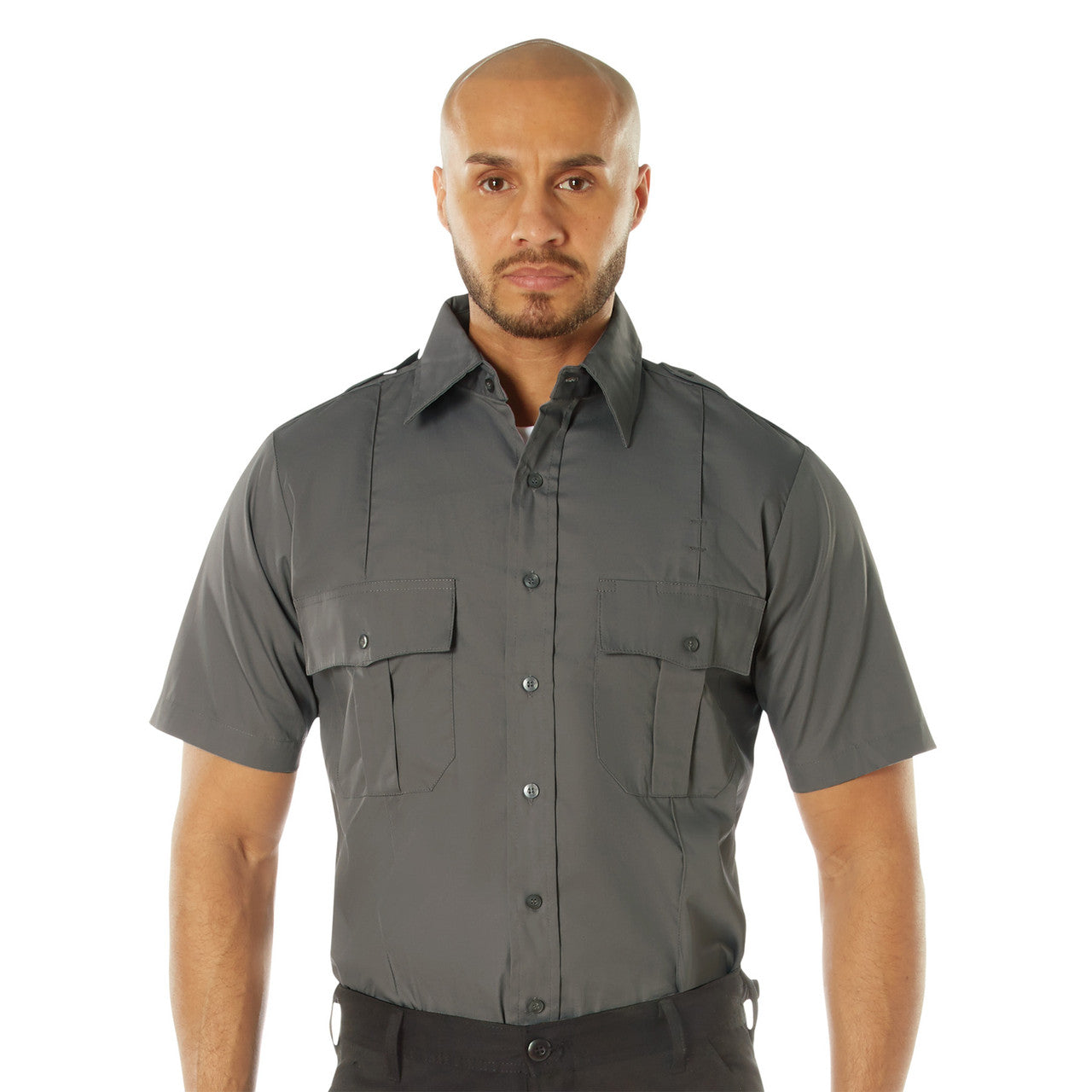 Rothco Short Sleeve Uniform Shirt: Dark Grey
