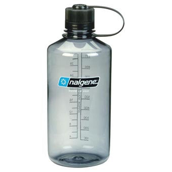 Nalgene 32oz Narrow Mouth Bottle: Gray / Black