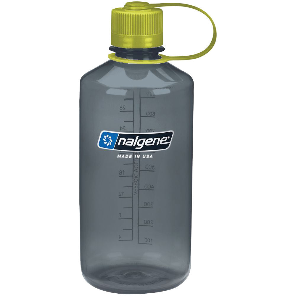 Nalgene 32oz Narrow Mouth Bottle: Gray / Green