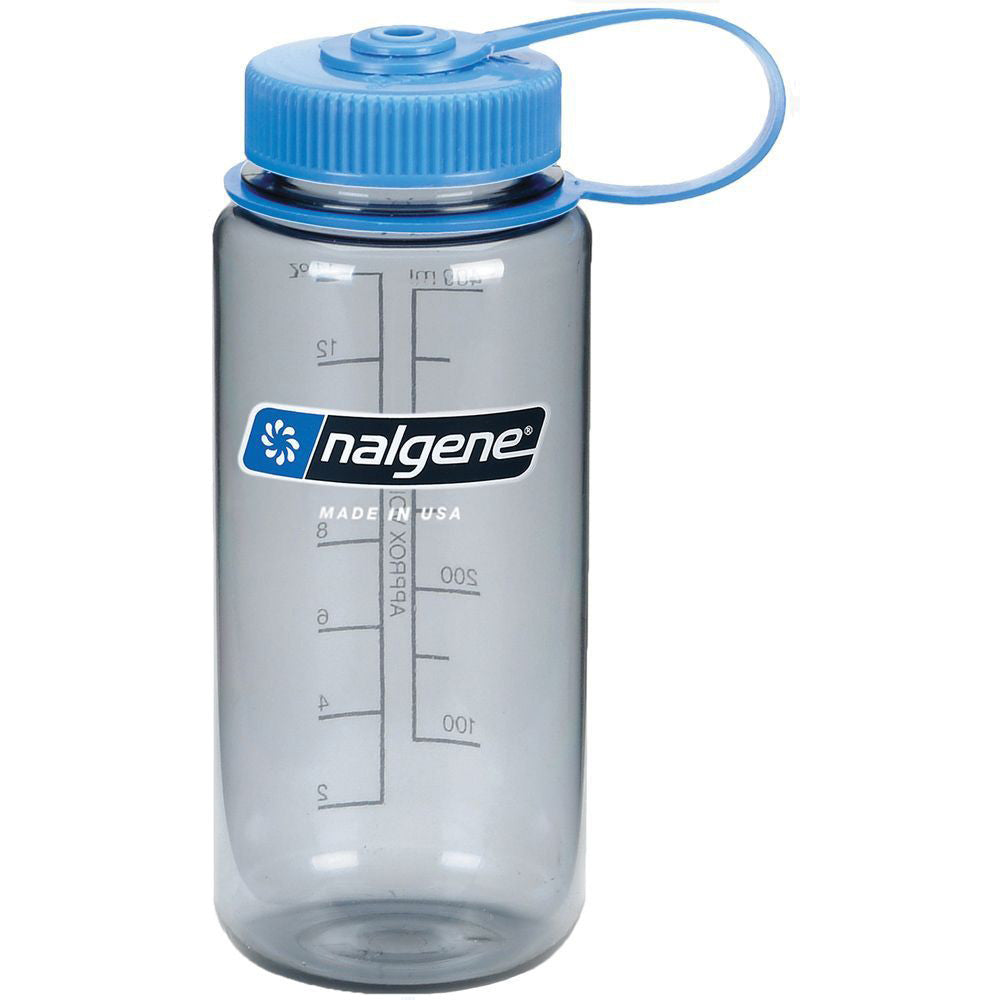 Nalgene 16oz Wide Mouth Bottle: Clear / Blue