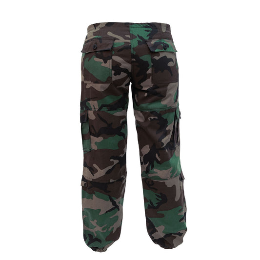 Rothco Womens Unwashed Camo Paratrooper Fatigue Pants: Woodland Camo