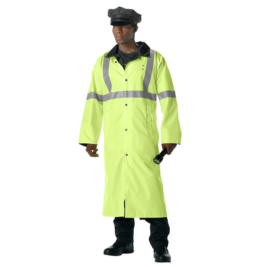 Rothco Reversible Reflective Rain Parka: Safety Yellow