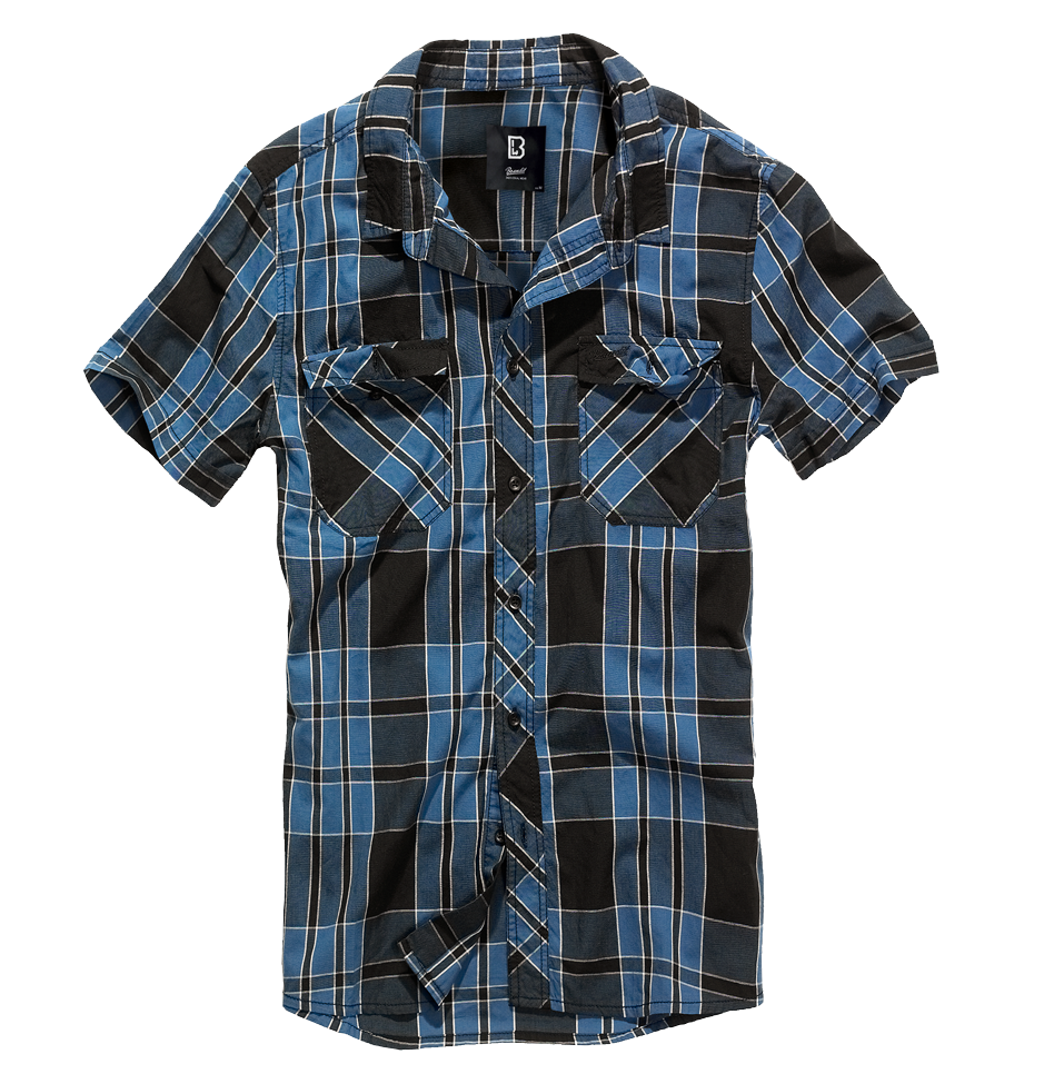 Brandit Essential Shirt Short Sleeve: Indigo / Black