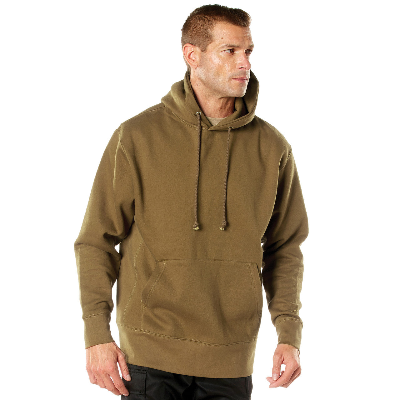 Rothco Every Day Pullover Hooded Sweatshirt: Coyote Brown
