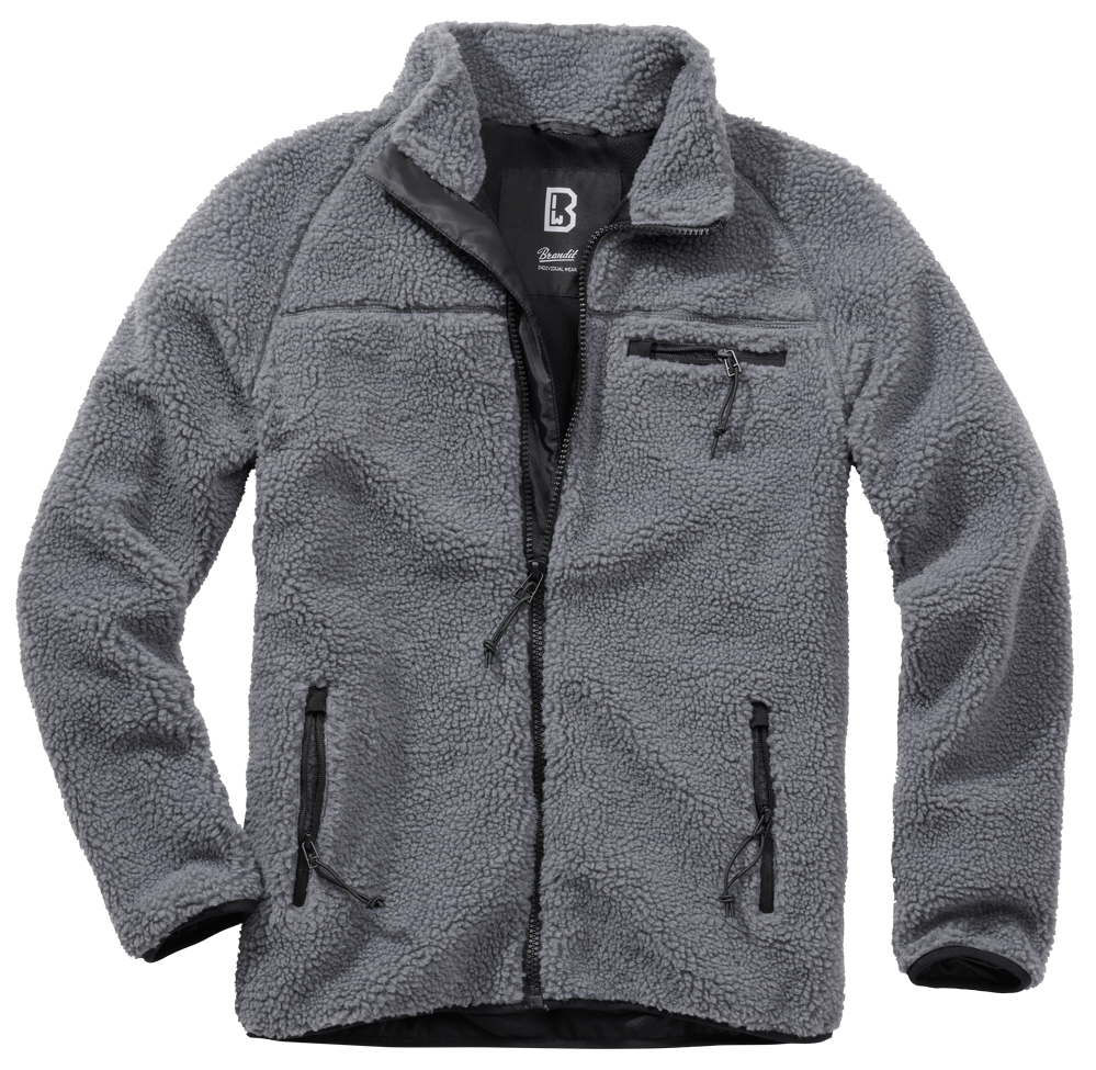 Brandit Fleece Full Zip Jacket: Anthracite