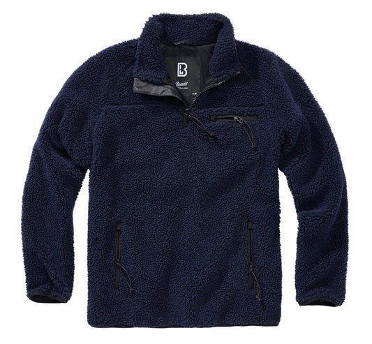 Brandit Fleece Quarter Zip Jacket: Navy Blue
