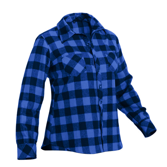 Rothco Women's Flannel Shirt: Blue