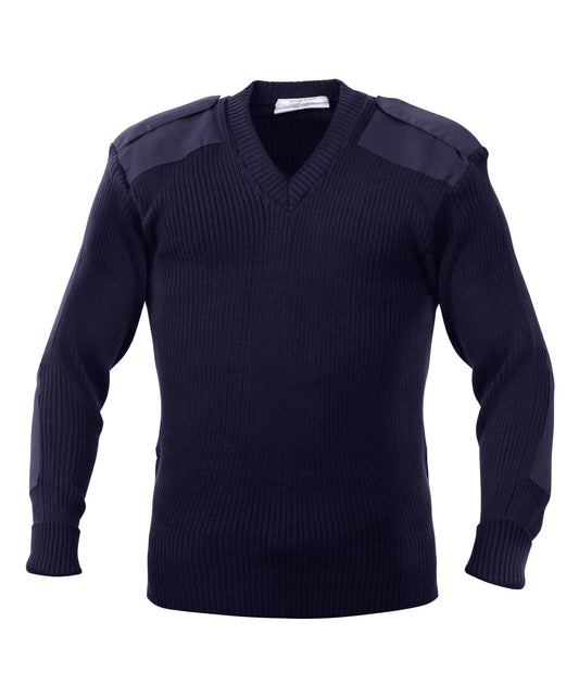 Rothco GI Style Acrylic V-Neck Sweater: Navy Blue