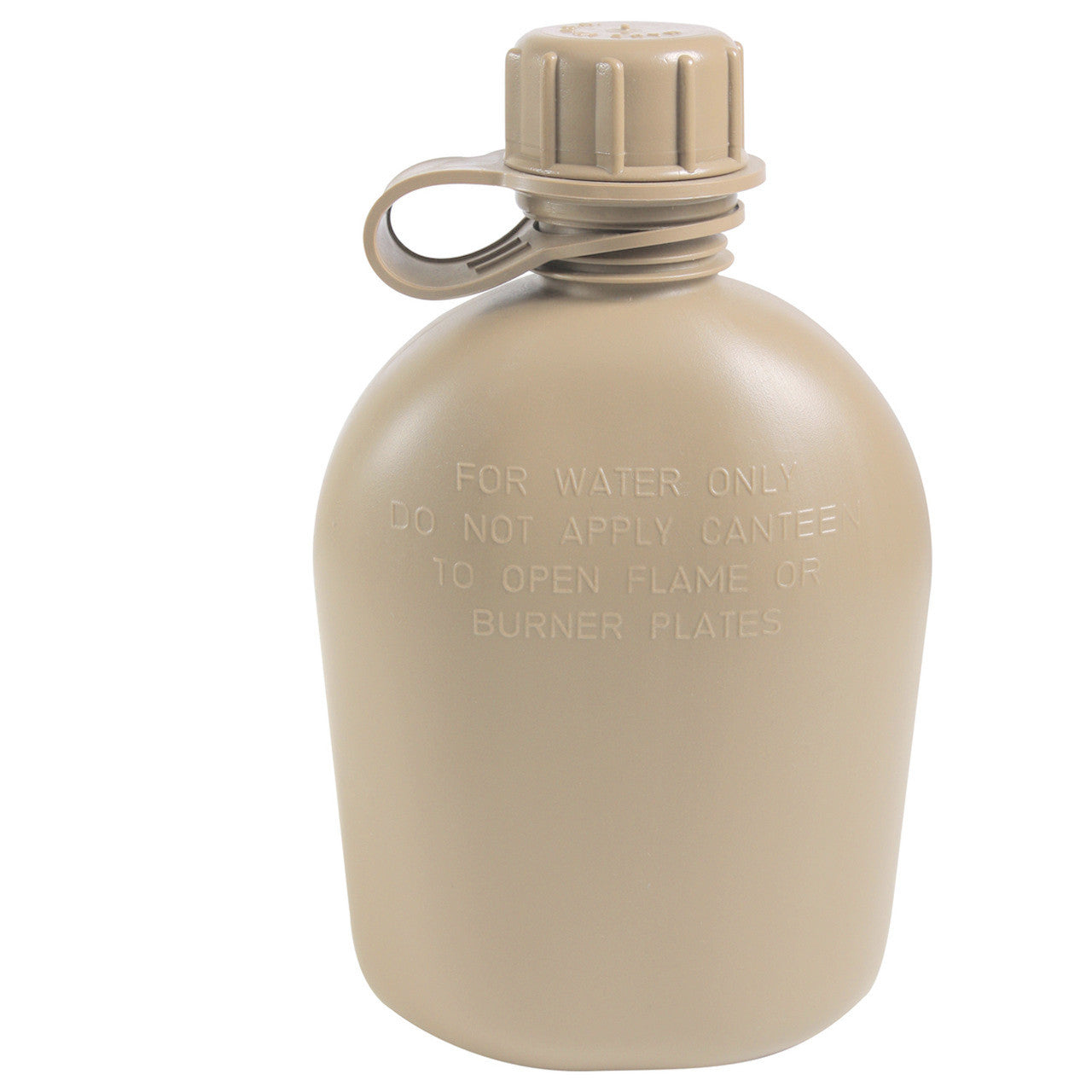 USGI OEM 1qt Plastic Canteen: Tan
