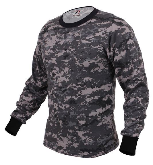 Rothco Long Sleeve Digital Camo T-Shirt: Subdued Urban Digital Camo