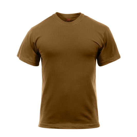 Rothco Solid Color Cotton/Poly T-Shirt: Brown