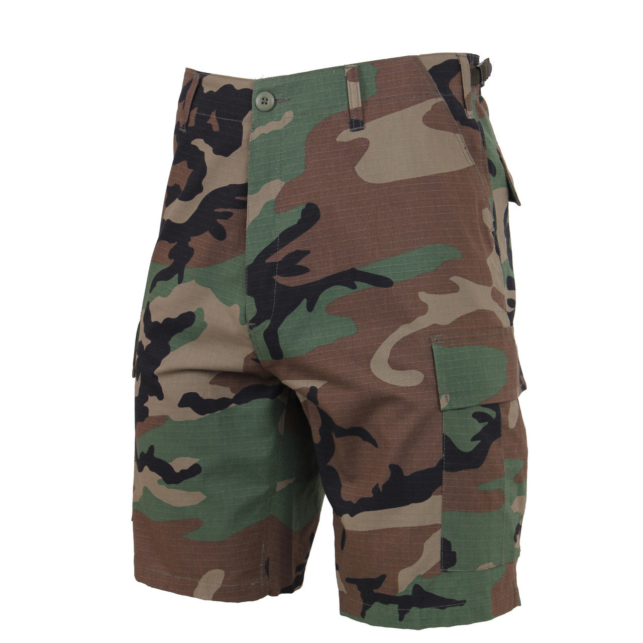 Rothco Rip-Stop BDU Shorts: Woodland Camo