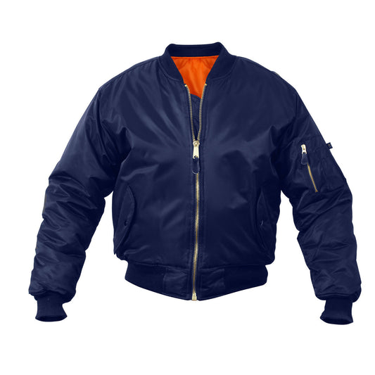 Rothco MA-1 Flight Jacket: Navy Blue