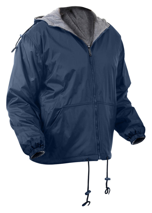 Rothco Reversible Lined Jacket With Hood: Navy Blue