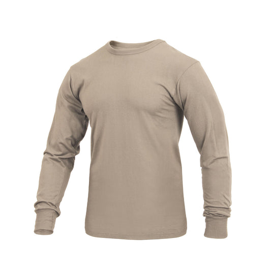 Rothco Long Sleeve Solid T-Shirt: Desert Sand