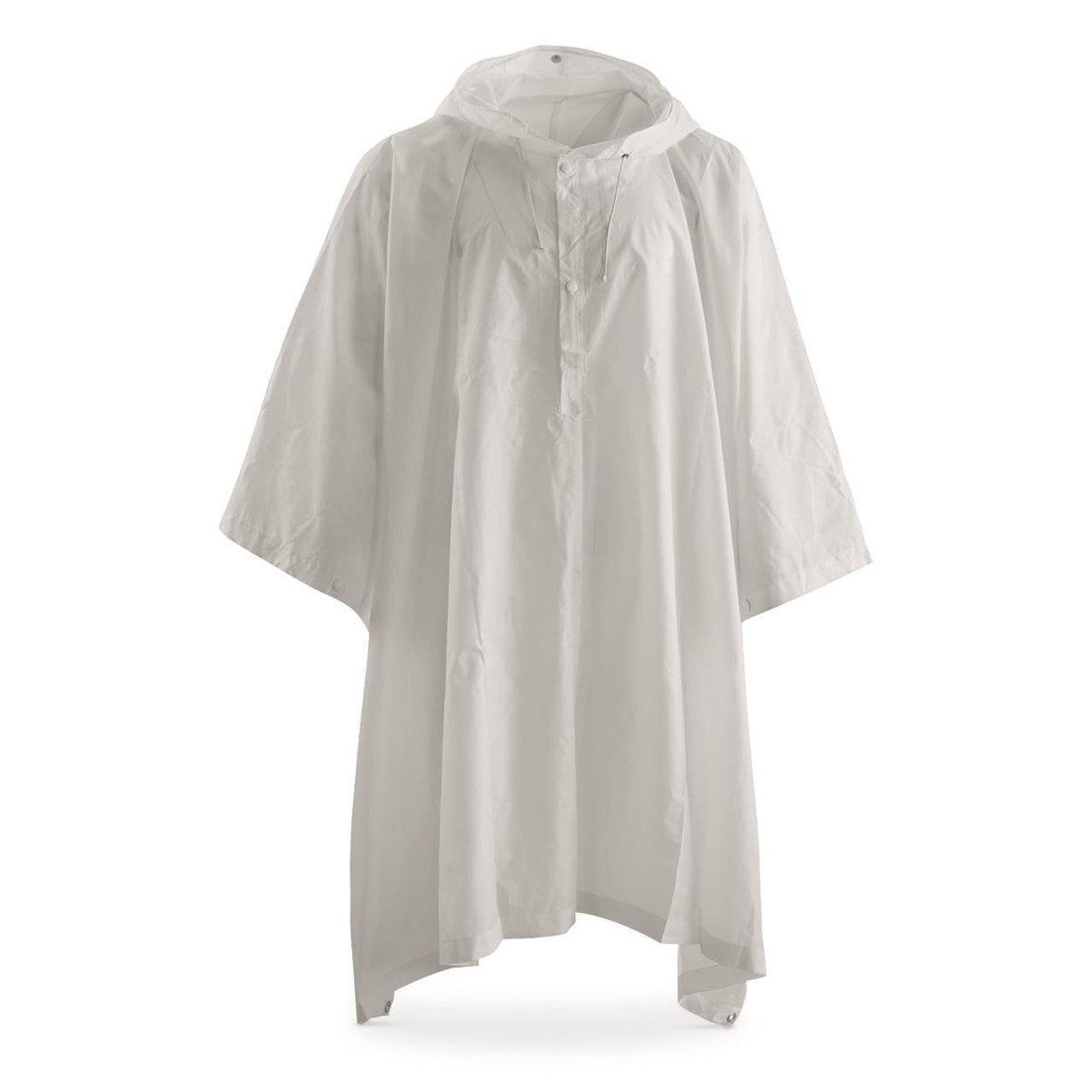 Swiss White Nylon Snow Poncho