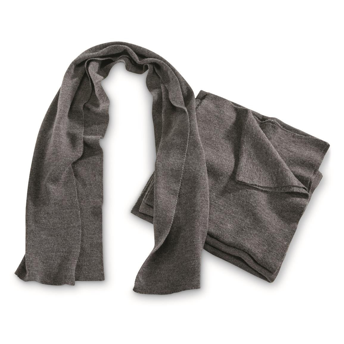 German Grey Wool Scarf