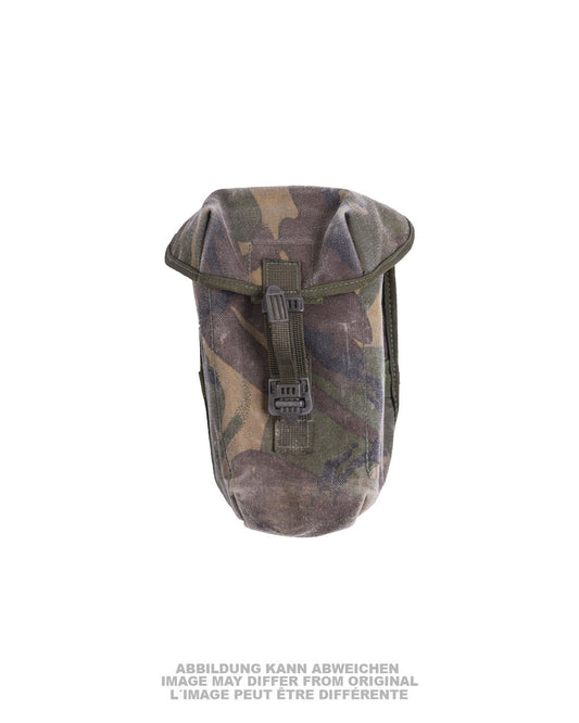 British Black Plastic Canteen w/ Camo Pouch
