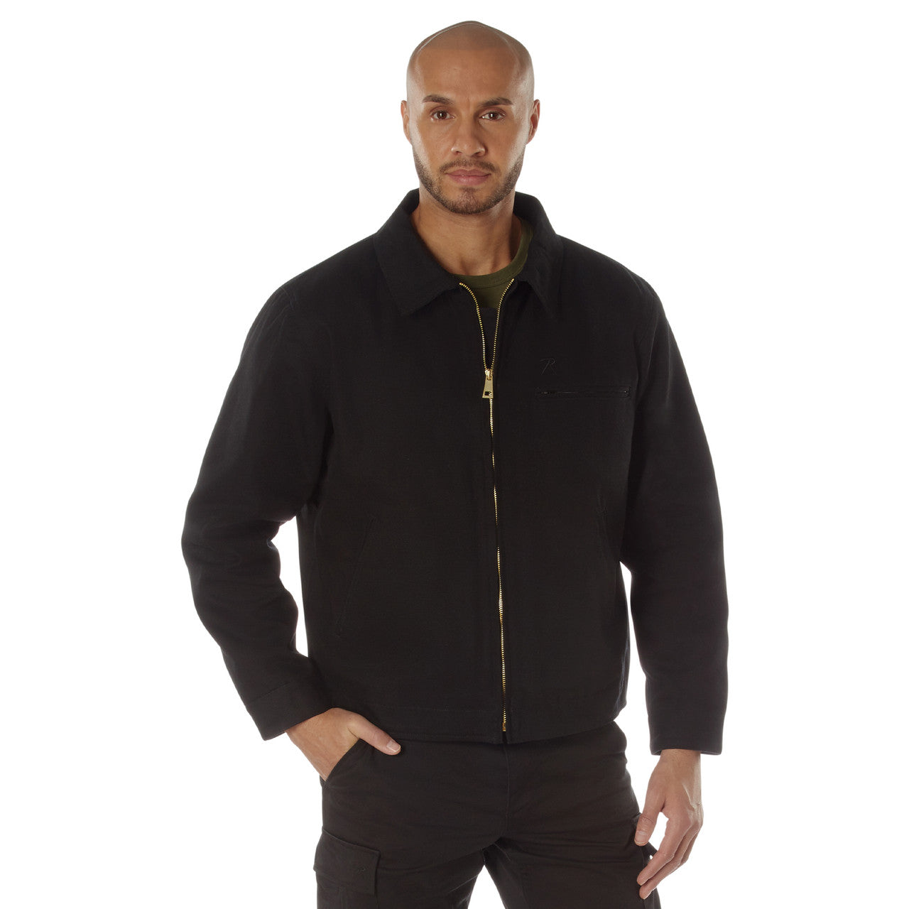 Rothco Canvas Work Jacket: Black