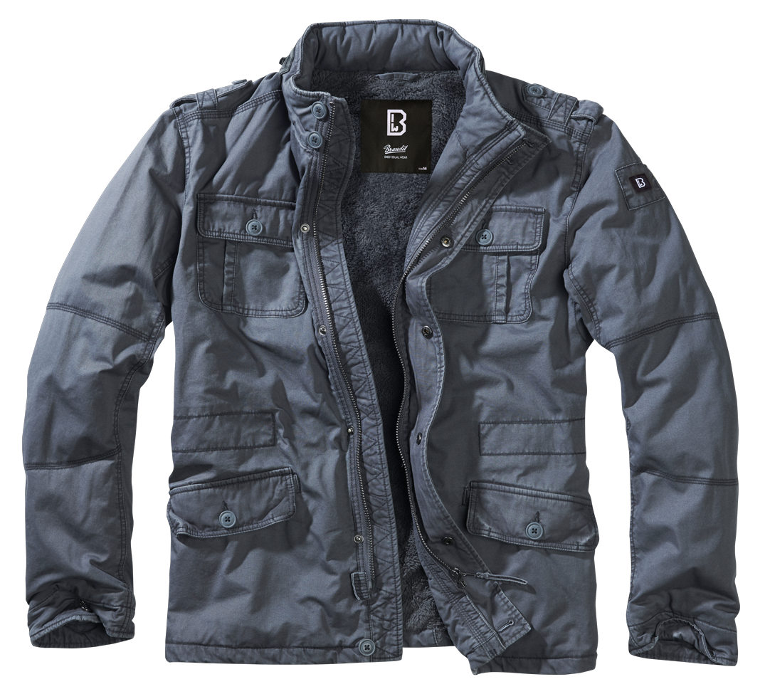 Brandit Sherpa-Lined Field Jacket: Indigo