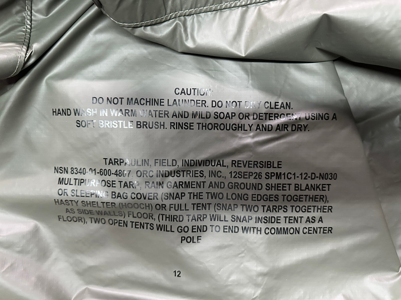 ACU Digital Field Tarpaulin, Gray Backing, USGI: US Military Surplus
