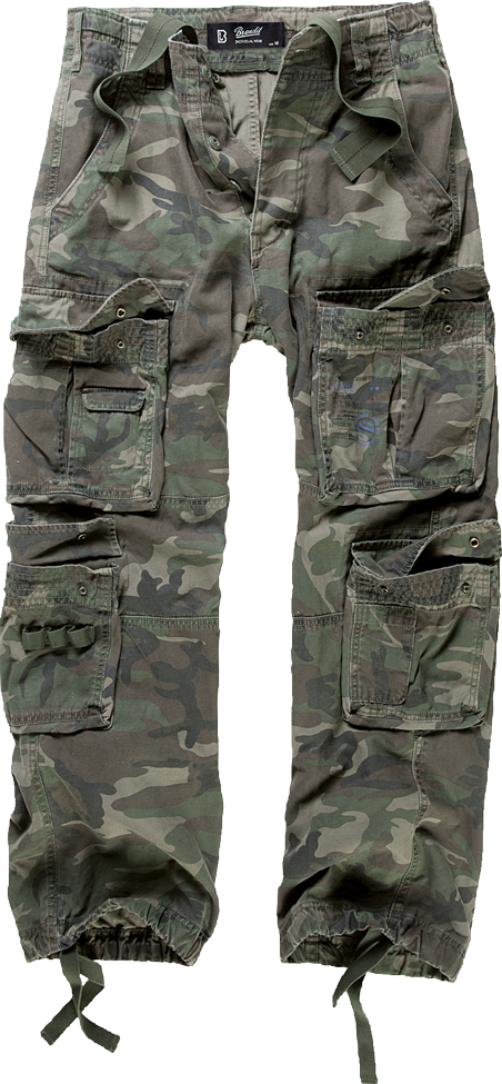 Brandit Authentic Cargo Pants: Woodland Camo