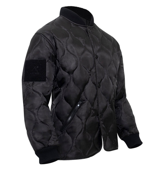 Rothco Quilted Woobie Jacket: Black