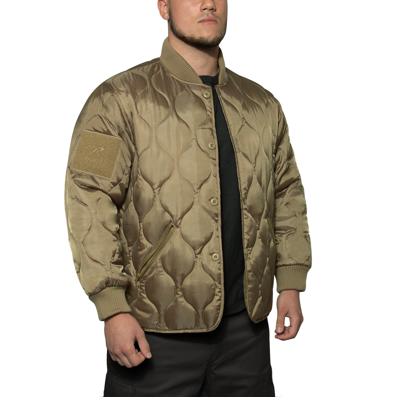Rothco Quilted Woobie Jacket: Coyote Brown