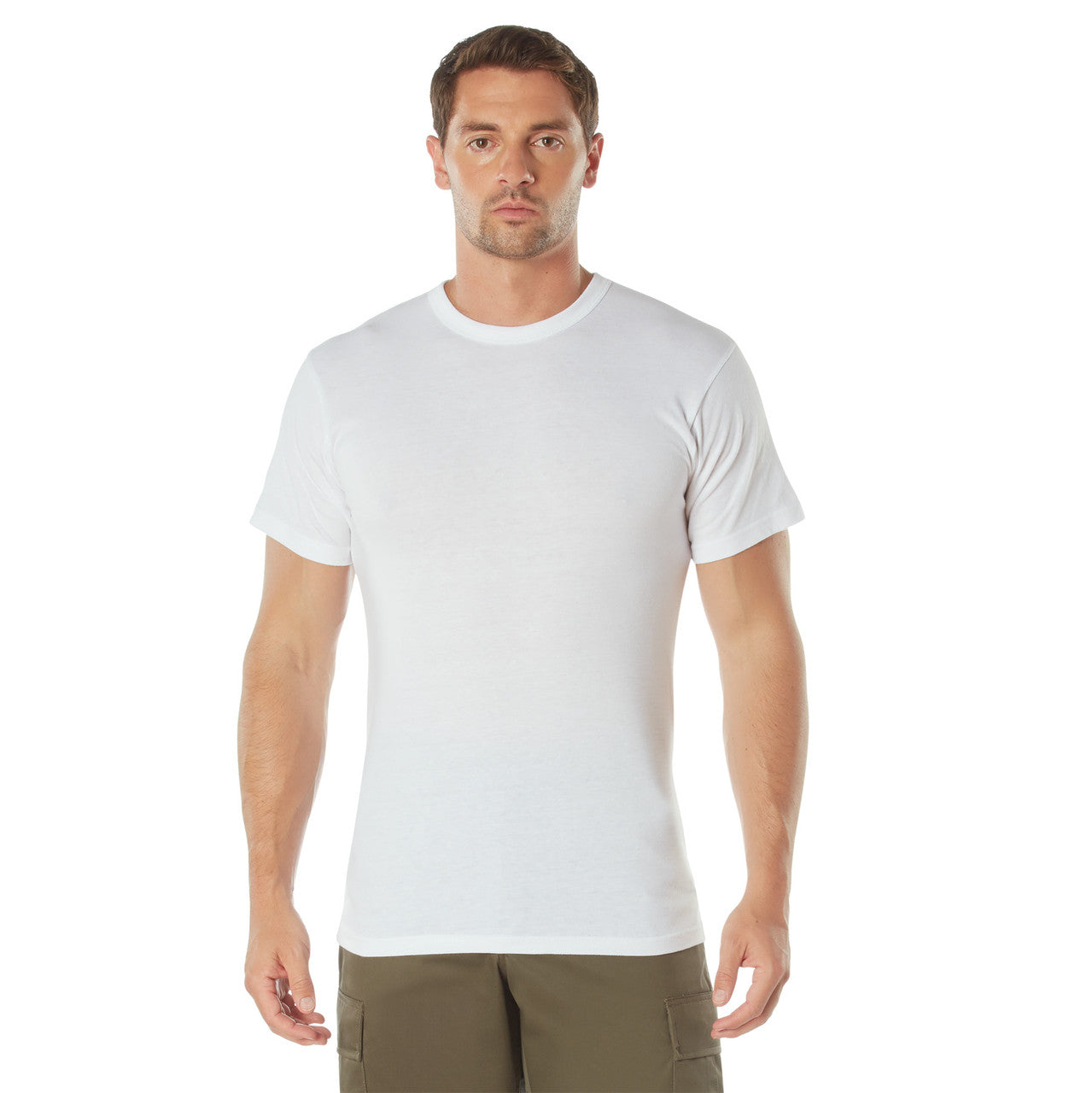 Rothco Solid Color Cotton/Poly T-Shirt: White