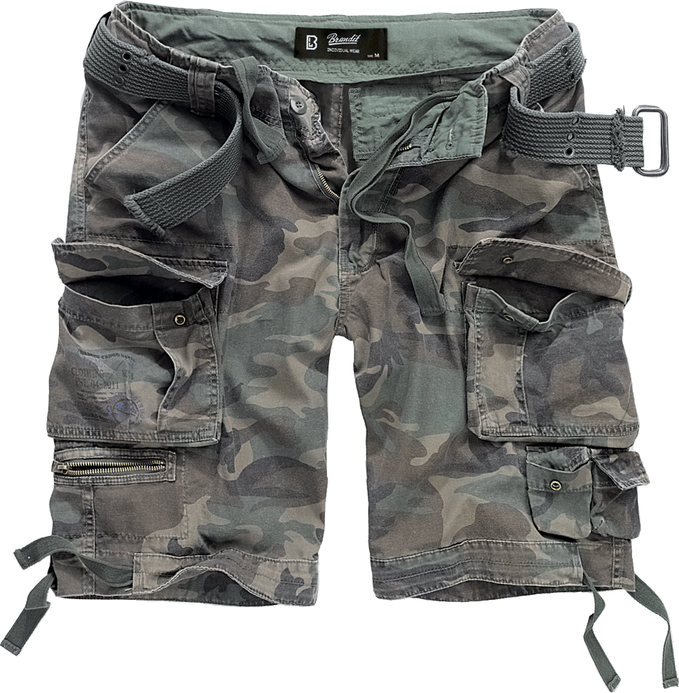 Brandit Relaxed Cargo Shorts: Woodland