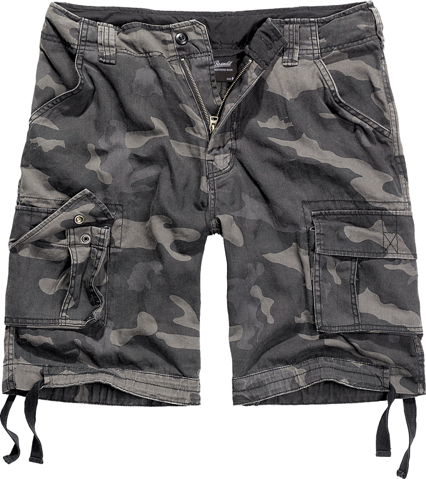 Brandit Utility Cargo Shorts: Dark Camo