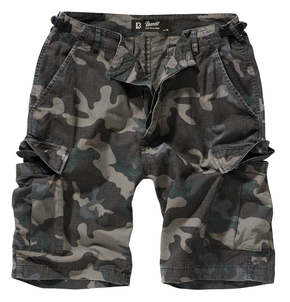 Brandit BDU Ripstop Cargo Shorts: Dark Camo