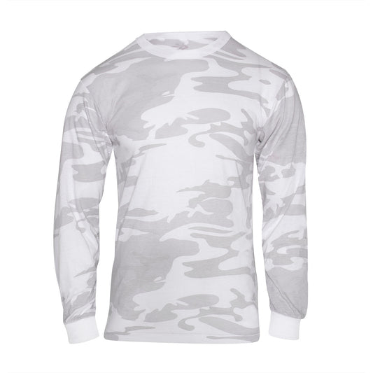 Rothco Long Sleeve Color Camo T-Shirt: White Camo