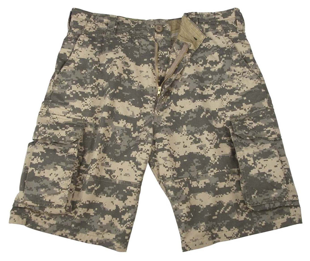 Rothco Vintage Camo Paratrooper Cargo Shorts: ACU Digital Camo