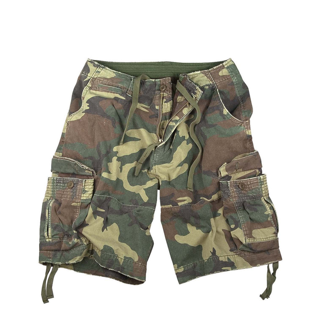 Rothco Vintage Camo Infantry Utility Shorts: Woodland Camo