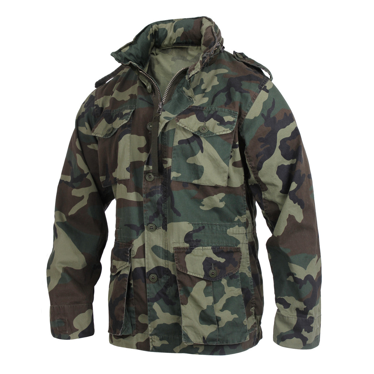 Rothco Vintage Lightweight M-65 Field Jacket: Woodland Camo