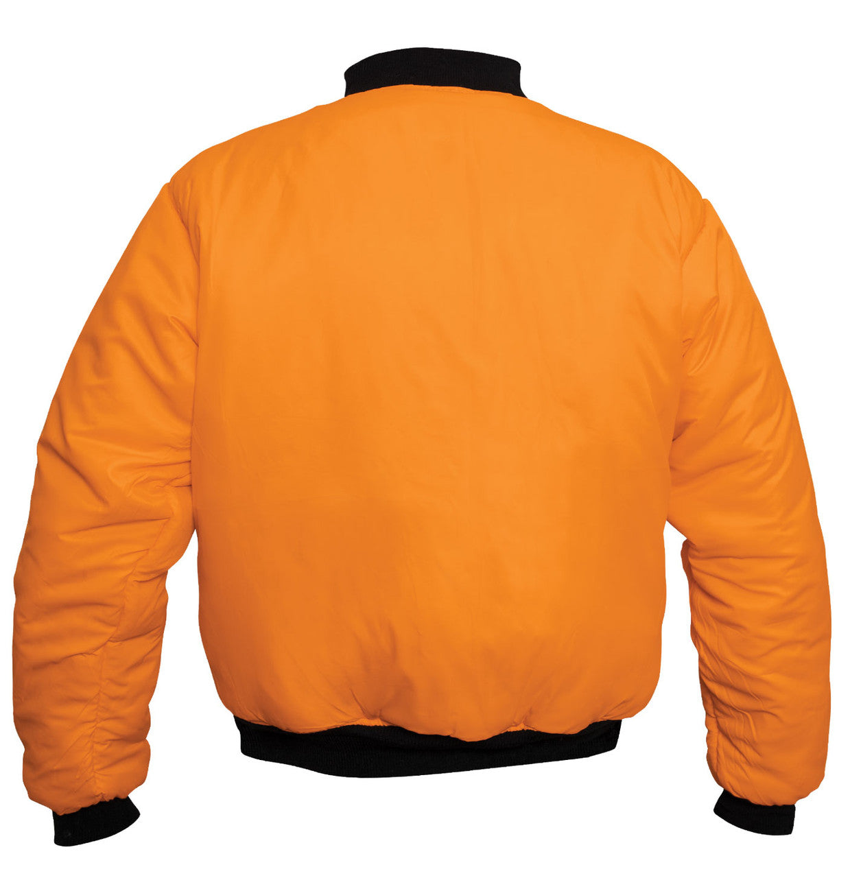 Rothco Enhanced Nylon MA-1 Flight Jacket: Reversible Orange Lining
