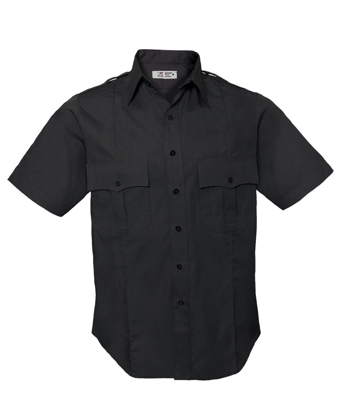 Rothco Short Sleeve Uniform Shirt: Black