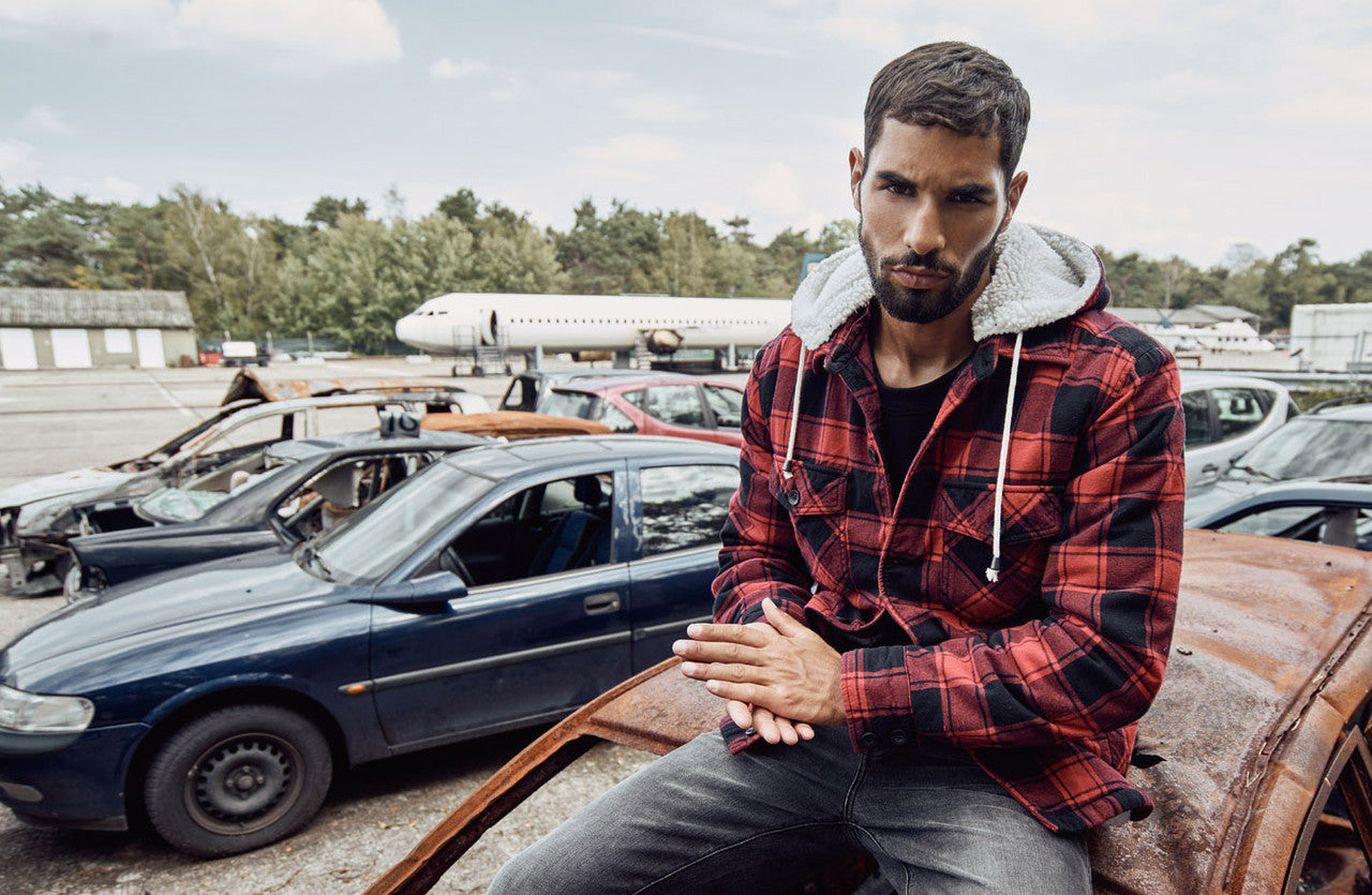 Brandit Sherpa-Lined Flannel Lumber Jacket